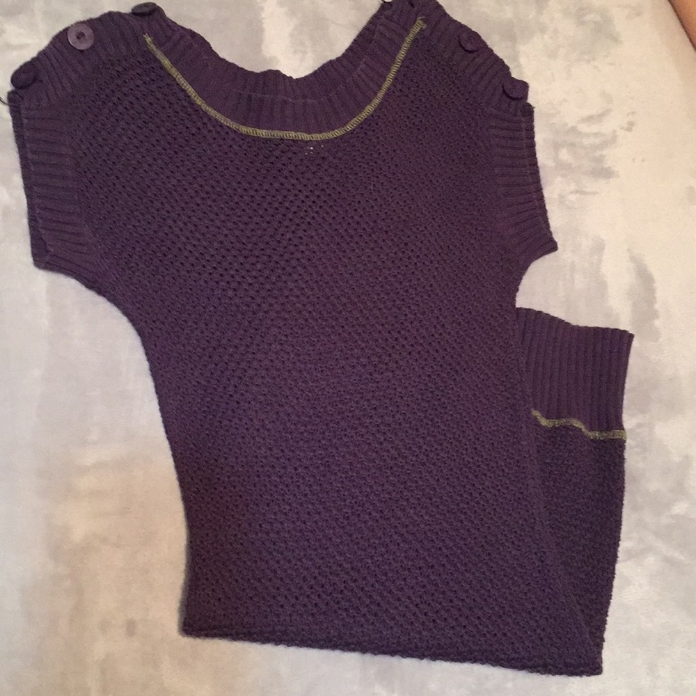 Purple sweater dress